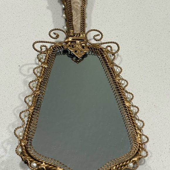 Victorian Lace-Edged Vanity Mirror Barbtex Vintage - Picture 9 of 11